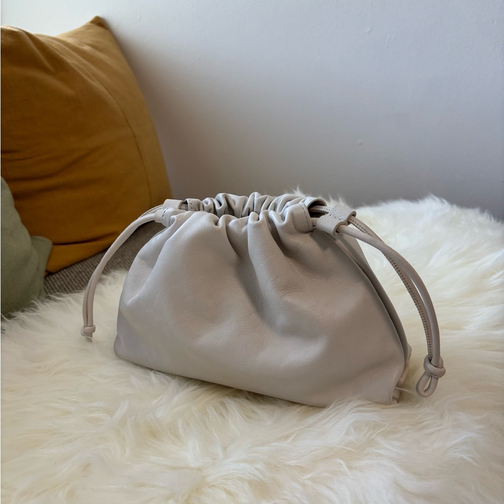 COS leather white Drawstring Bag